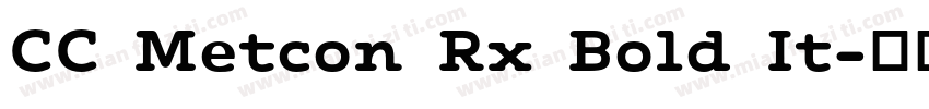 CC Metcon Rx Bold It字体转换